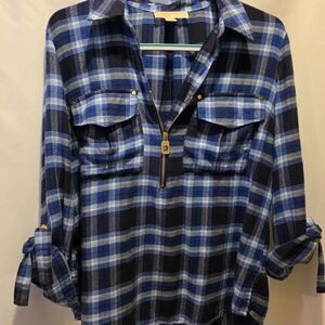 Michael Kors Blue Checkered Shirt